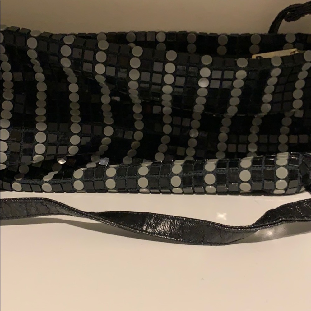 Black & Silver Small Shoulder Purse